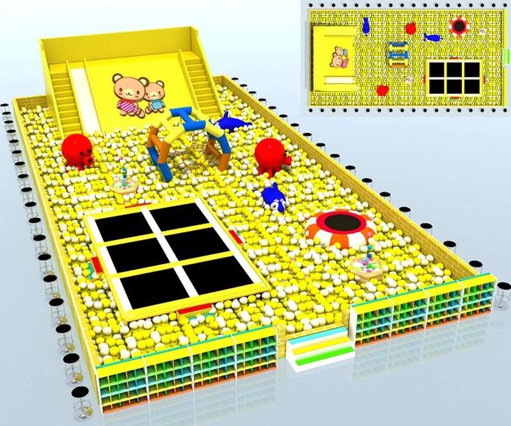 Newest Children Soft Indoor Playground Equipment with Trampoline Park