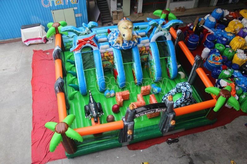 2018 New Design Jurrasic Park Inflatable Outdoor Playground Chob575