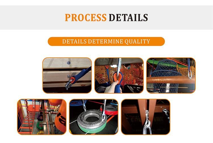 High Quality China Challenge Outdoor Kids Courage Plastic Playground Equipment Course Rope