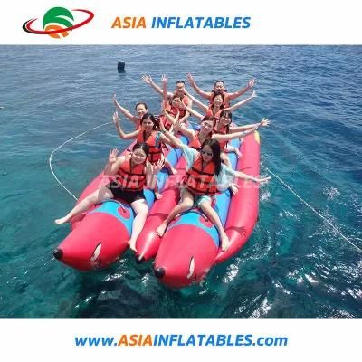 8 Person 0.9mm PVC Tarpaulin Towable Inflatable Banana Boat