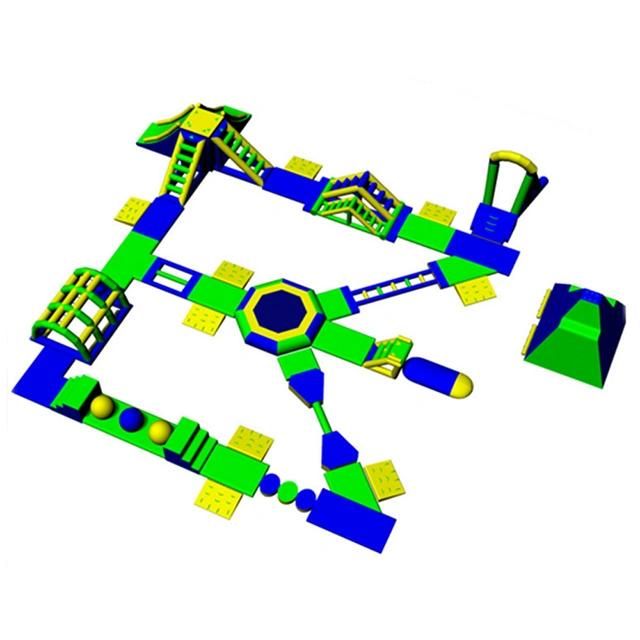 Giant Inflatable Floating Games Water Bouncer Aqua Park Sea Obstacle Course