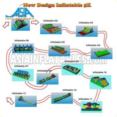 Factory Inflatable Challenge Obstacle Course Inflatable Insane Inflatable 5K Run