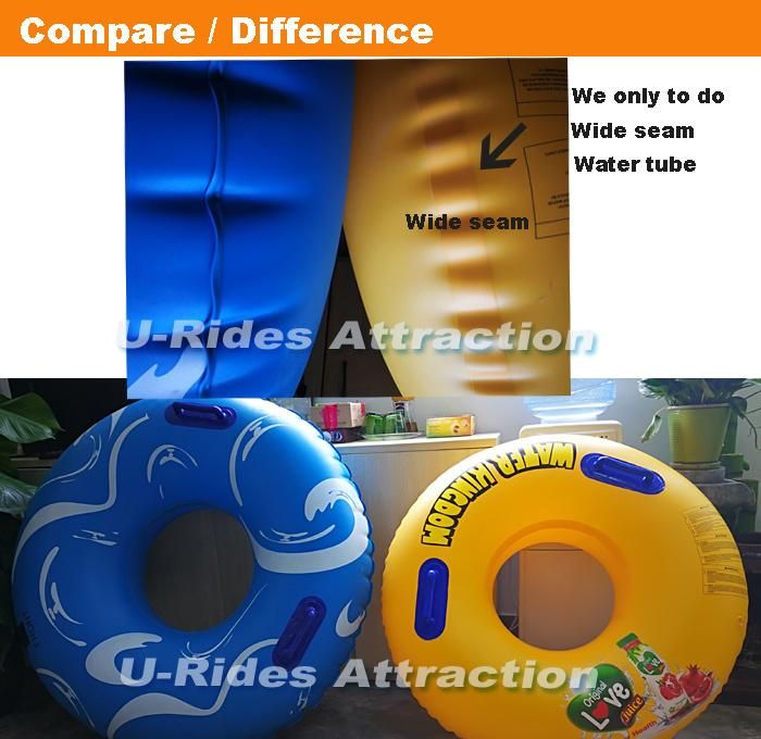 48 inch strong 2 person inflatable swimming tube water ring with bottom for Water Park