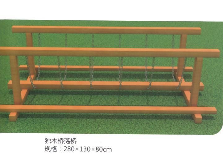 China Factory Outdoor Beach Wood Fitness Equipment Balance Beam