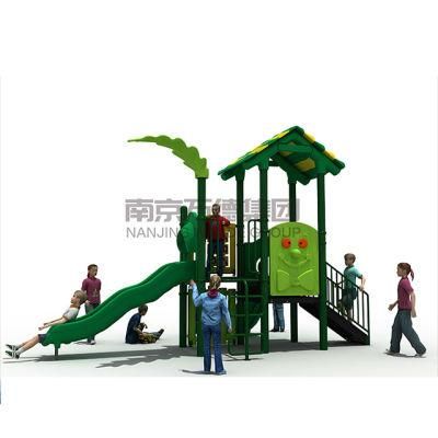 Outdoor Tree House Playground with Slides for School