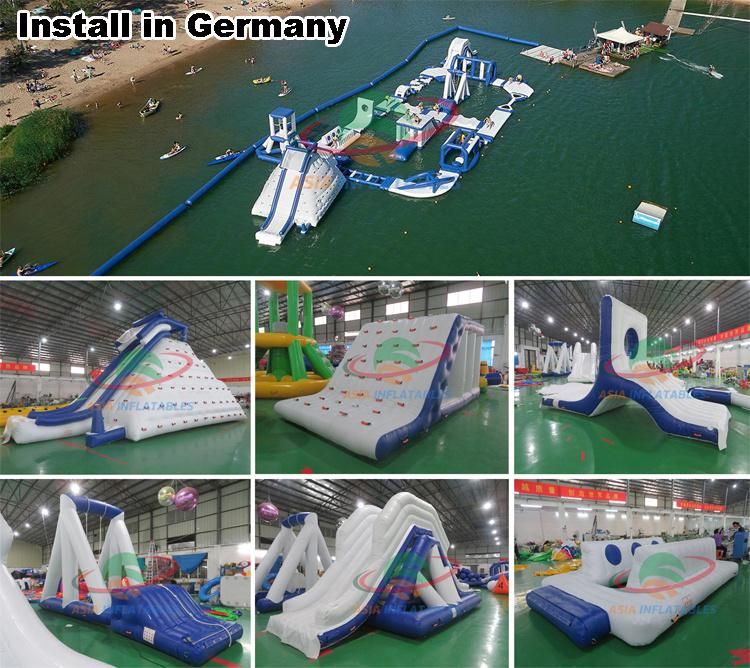 Custom Commercial Aqua Slide Park Lake Inflatables Water Games for Adult and Kids
