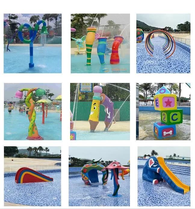 Colorful Amusement Outdoor Water Park Slide, Water House Equipments