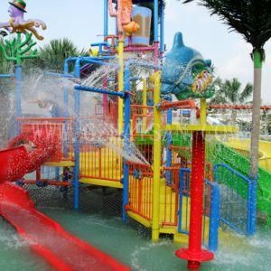 Water House in The Aqua Park with Small Slides and Water Plays