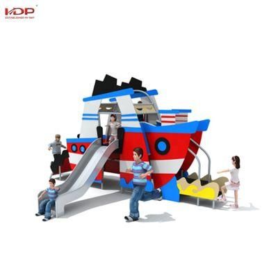 Fashionable Popular Multifunction Ship Children Outdoor Playground Plastic Slide