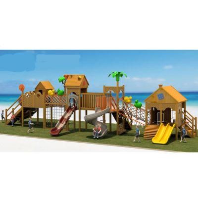 Customized Community Wooden Slide Climbing Outdoor Kids Playground Equipment Ym73