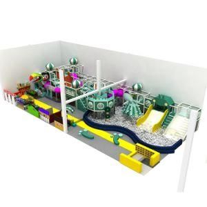 Eco-Friendly Commercial Preschool Large Plastic Indoor Playground with Slide