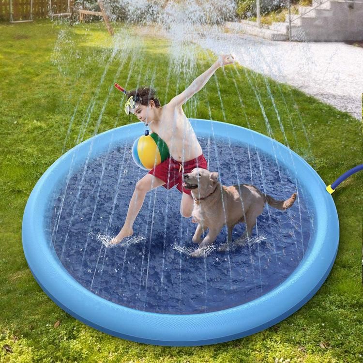 Amazon Inflatable Pet Water Sprinkler Play Toy Mat Dog Bath Splash Pad