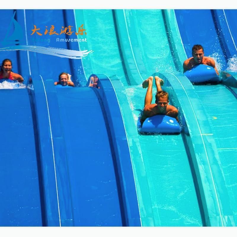 Water Amusement Competition Slide Aquatic Theme Racing Slide with Falling Pool Water Park Slide Fiberglass