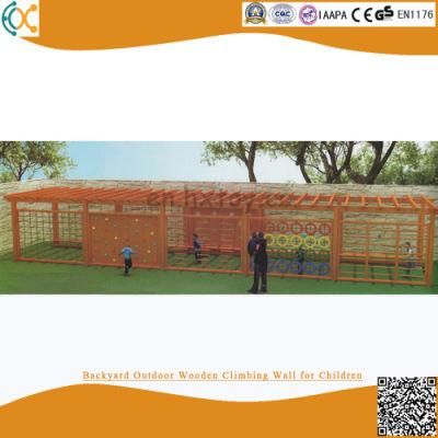 Wood Jungle Gym Backyard Outdoor Wooden Climbing Wall for Children