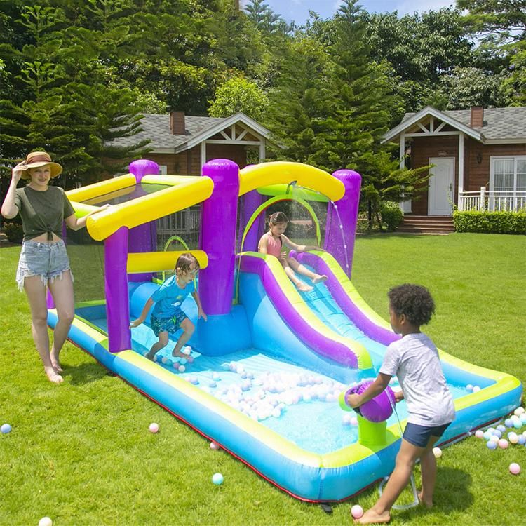 Inflatable Bouncer with Slide and Pool for Kids