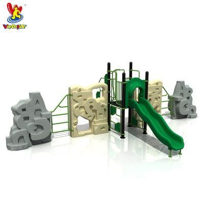 Wandeplay Children Outdoor Plastic Playground Climbing Slide Equipment for Kindergarten