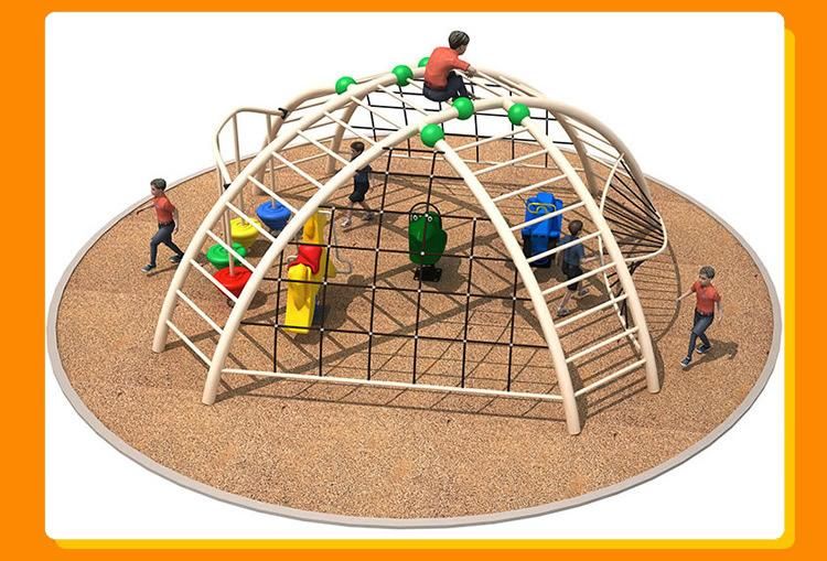 Physical Training Series Plastic Outdoor Climbers Steel Rope Climbing Playground Equipment with Slide