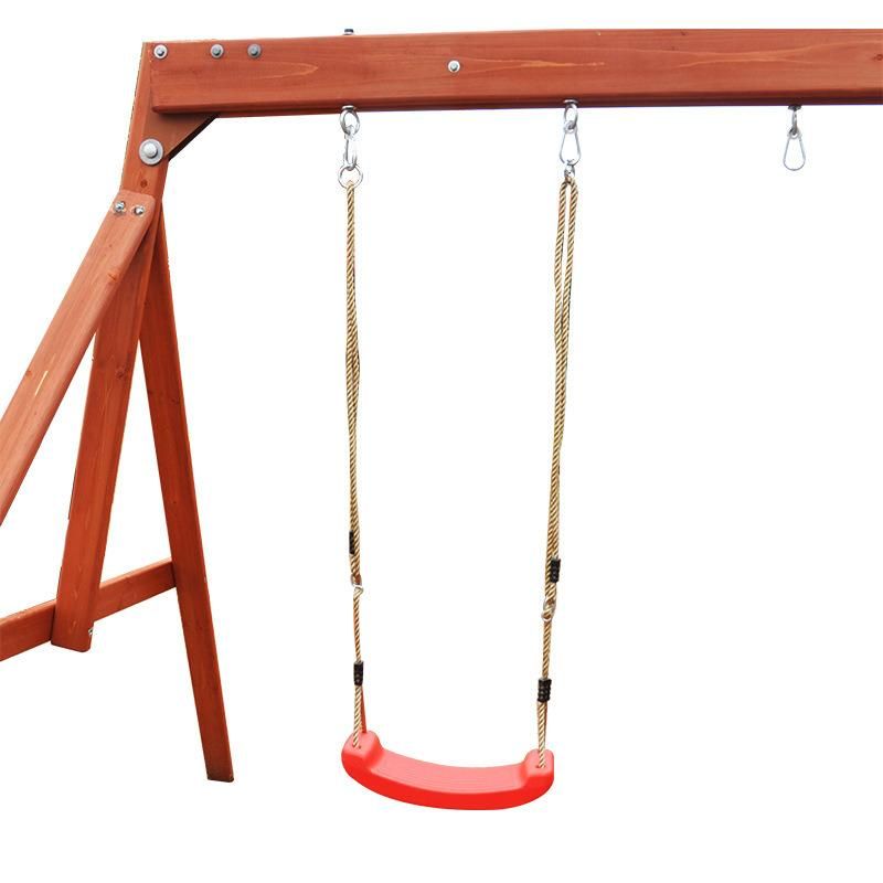 Wooden Outdoor Playground Equipment Swing Set with Slide for Children