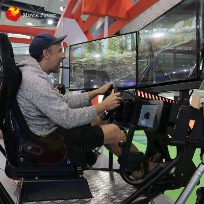 6 Dof 360 Degree High Speed 3 Screen Car Simulator