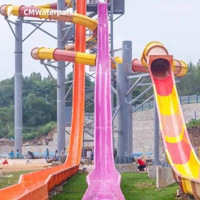 Hot Sale Water Park Equipment Fiberglass Body Slide Water Slide Water Games for Adults