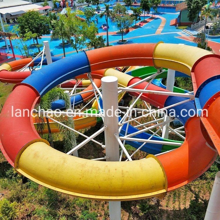 Combination Fiberglass Water Park Slide