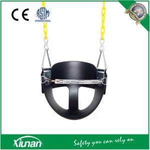Heavy-Duty High Back Half Bucket Toddler Swing Seat with Coated Swing Chains and Safety Strap