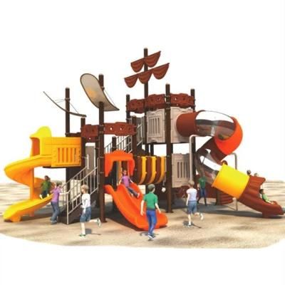Outdoor Park Toys Children&prime;s Playground Plastic Pirate Ship Slide Equipment