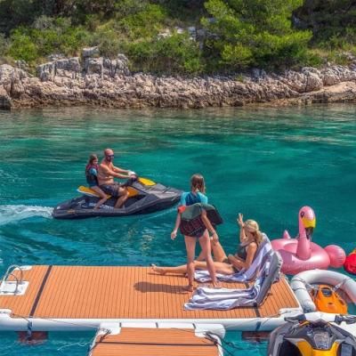 Wholesale Customizable Floating Island Inflatable Yacht Dock Inflatable Platform Pontoon