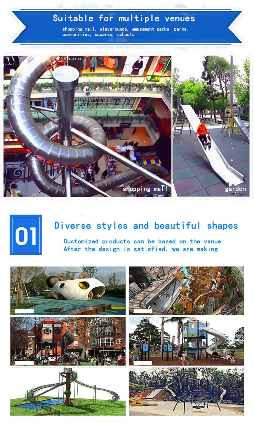 Outdoor Park Scenic Children′s Playground Equipment Stainless Steel Slide 23G