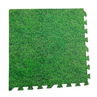 Non-Slip EVA Lawn Mat Heat Transfer Printing Grass Puzzle EVA Foam Mat