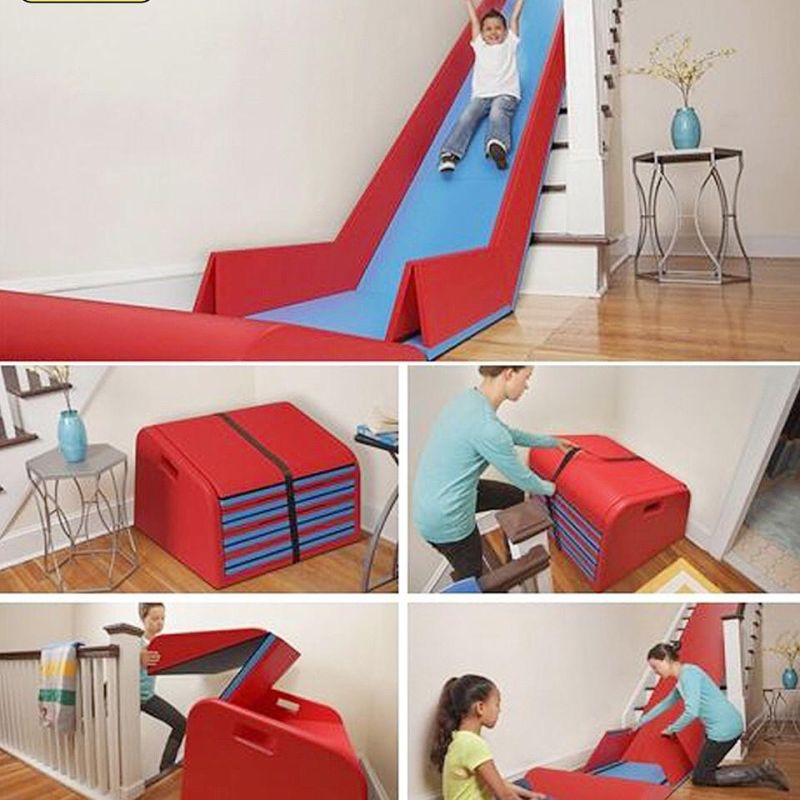 Foldable Adjustable safety and Fun Stair Slide for Kids for Family and Commercial Use Made of PVC