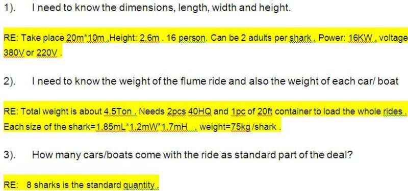 Marine Partrol Shark water Mini Flume Rides amusement machine For Indoor Amusement Park