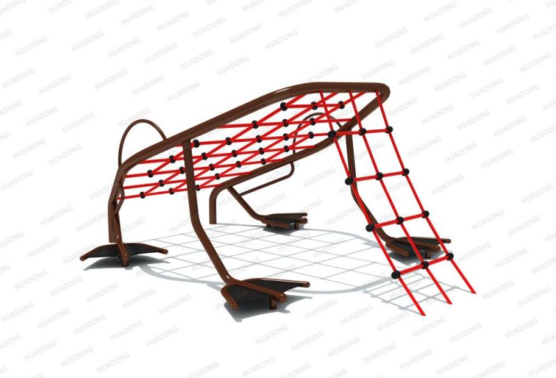 Popular Outdoor Adventure Amusement Park Kids Rope Climbing Net Challenge Structure with 16mm Nylon Rope Customized Size Available