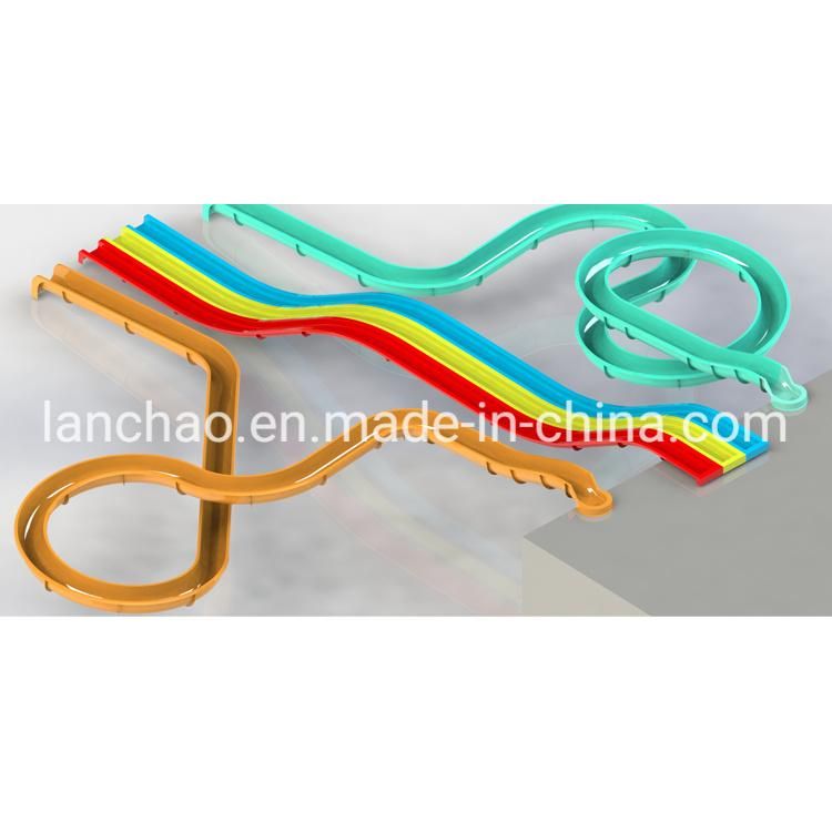 Fiberglass Outdoor Spiral Slide and Rainbow Slides Swimming Pool Slide