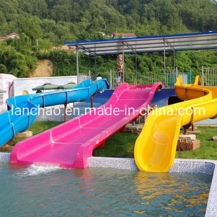Open Wide and Wavy Fiberglass Water Slide for Park