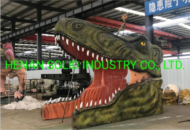 High Simulation Animatronic Dinosaur in Jurassic Park Luna Park Equipment