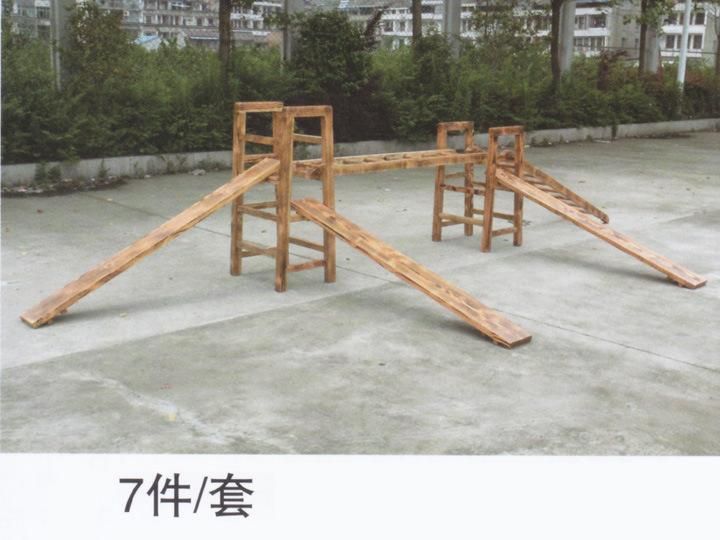 Customized Kindergarten Outdoor Wooden Backyard Playsets Climbing Frame for Kids
