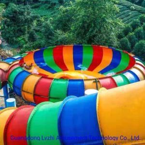 Screaming Water Park Equipment Fiberglass 4-Person Space Bowl Slide for Adults 15m High (LZH-015)