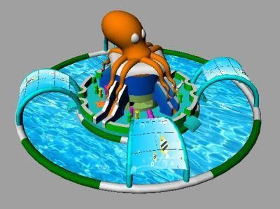 Inflatable Mobile Water Park for Fun in Outdoor