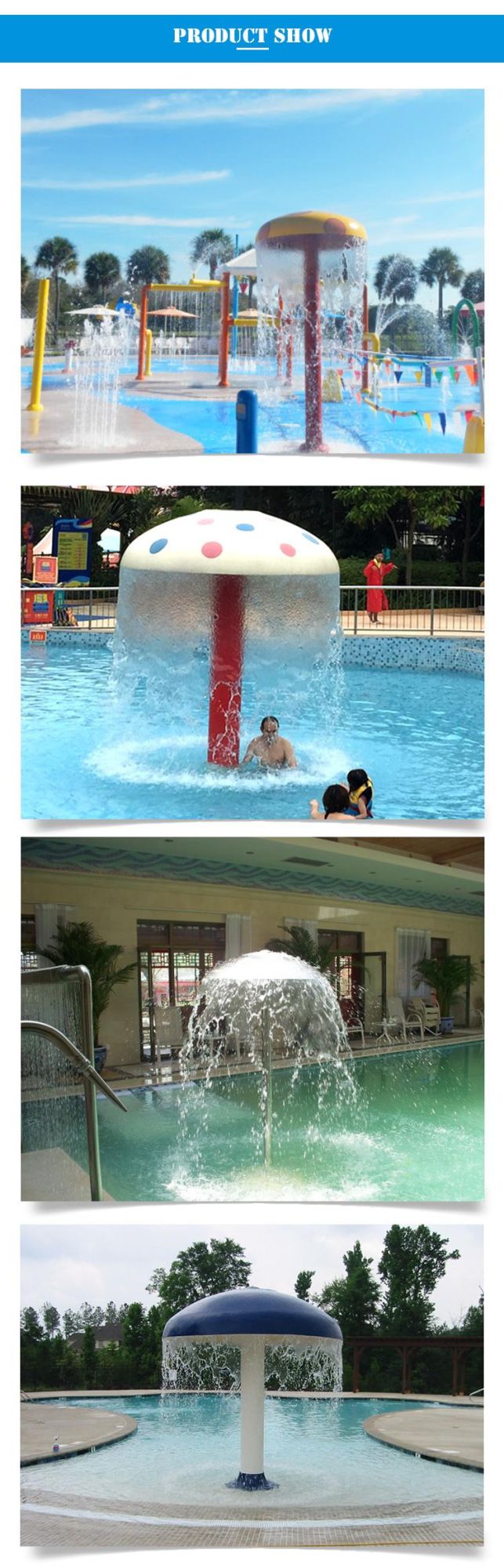 Fiberglass Artificial Water Park Water Mushroom (VT-301)