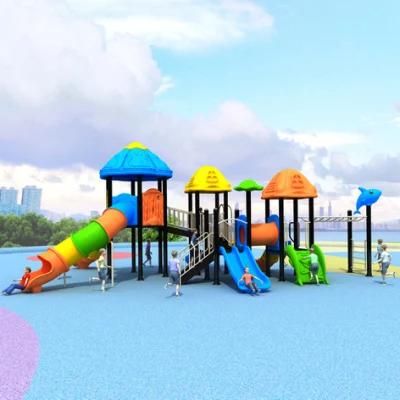 School Kids Outdoor Playground Plastic Slide Amusement Park Equipment 494b