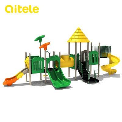 Outdoor Playground Equipment with spiral Slide