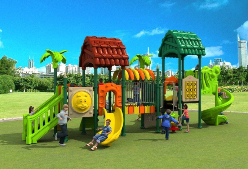 Amusement Park Kids Used Plastic Outdoor Playground Equipment Slide