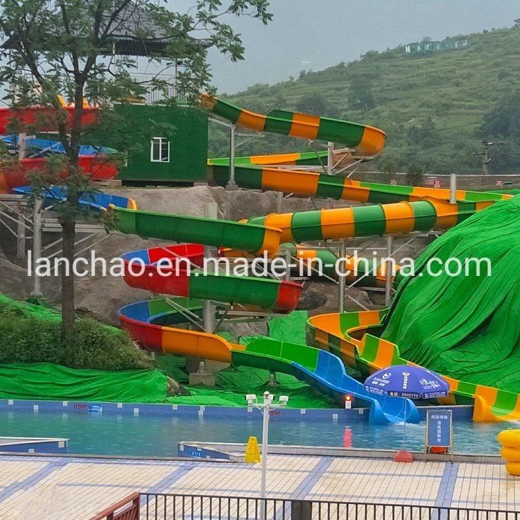 Hot Sell Large Fiberglass Adult Water Slides Tube for Park