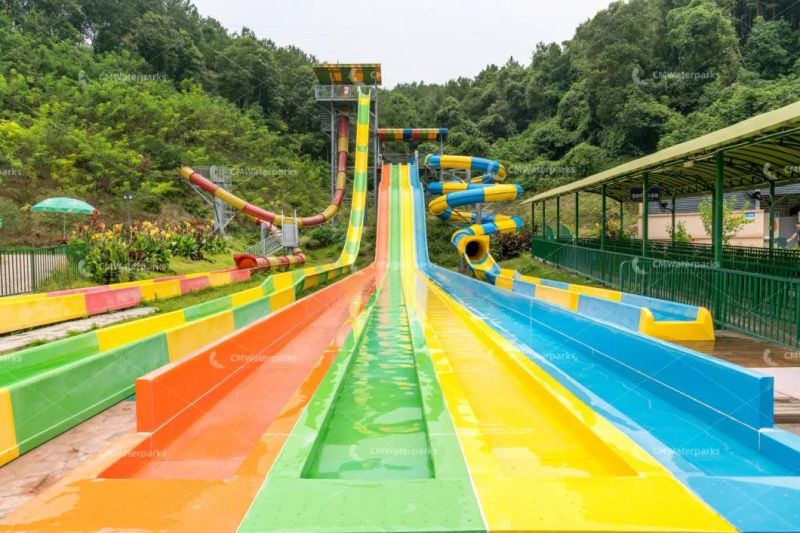 Customized Fiberglass Water Park Water Slide Equipment Shehong Luohu Water World