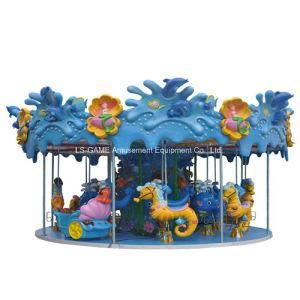 18 Seats Revolving Sea Horses Carousel for Amusement Park