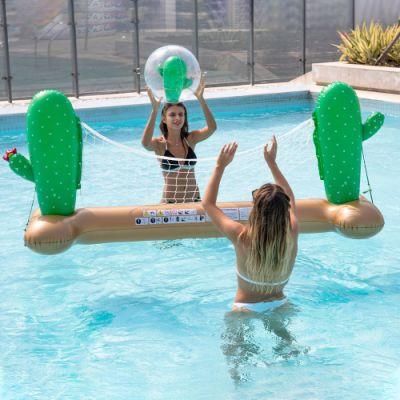 Inflatable Pool Float Water Game Cactus Volleyball Set for Fun