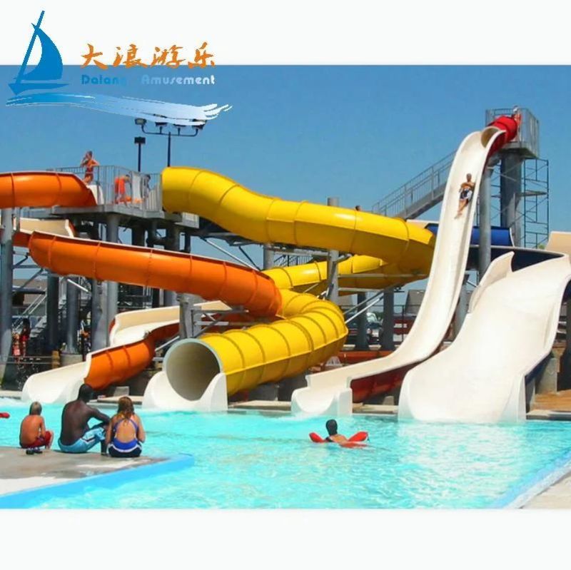 Fiberglass Pool Slide Outdoor Water Playground