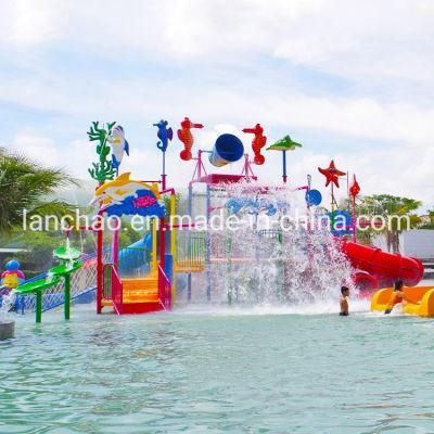 Fiberglass Spray Water Park House Equipment with Straight Slide
