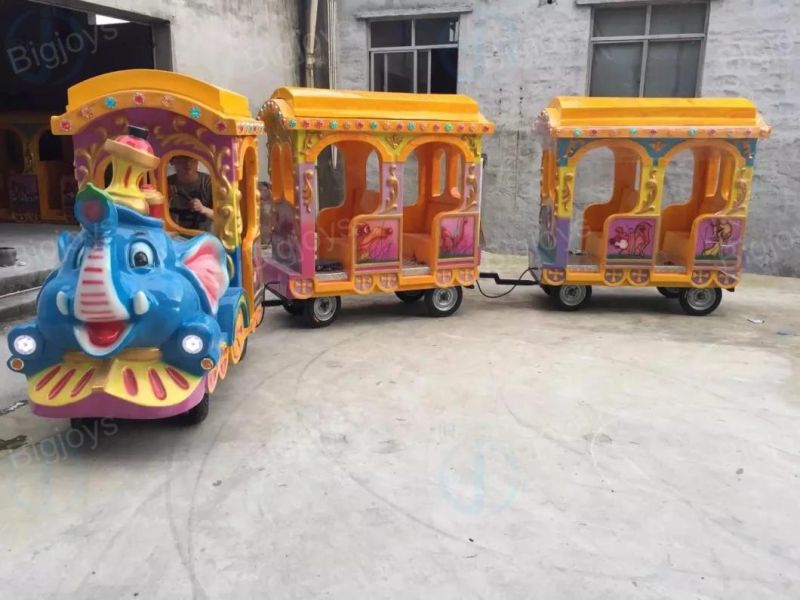Kids Electric Amusement Train Rides, Luxury Train for Kids/Elephant Electric Track Train for Sale (BJ-ET18)
